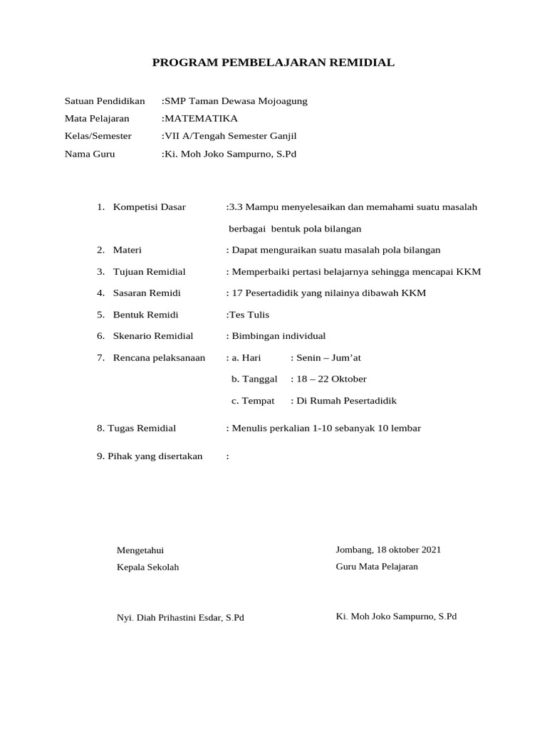 Remidial 7a | PDF