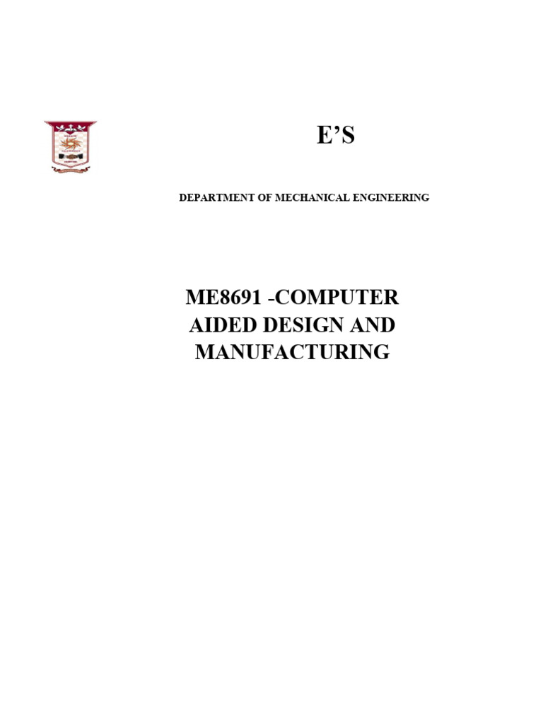 Good For Cad Me8691-Computer Aided Design Andmanufacturing-1376849030 ...