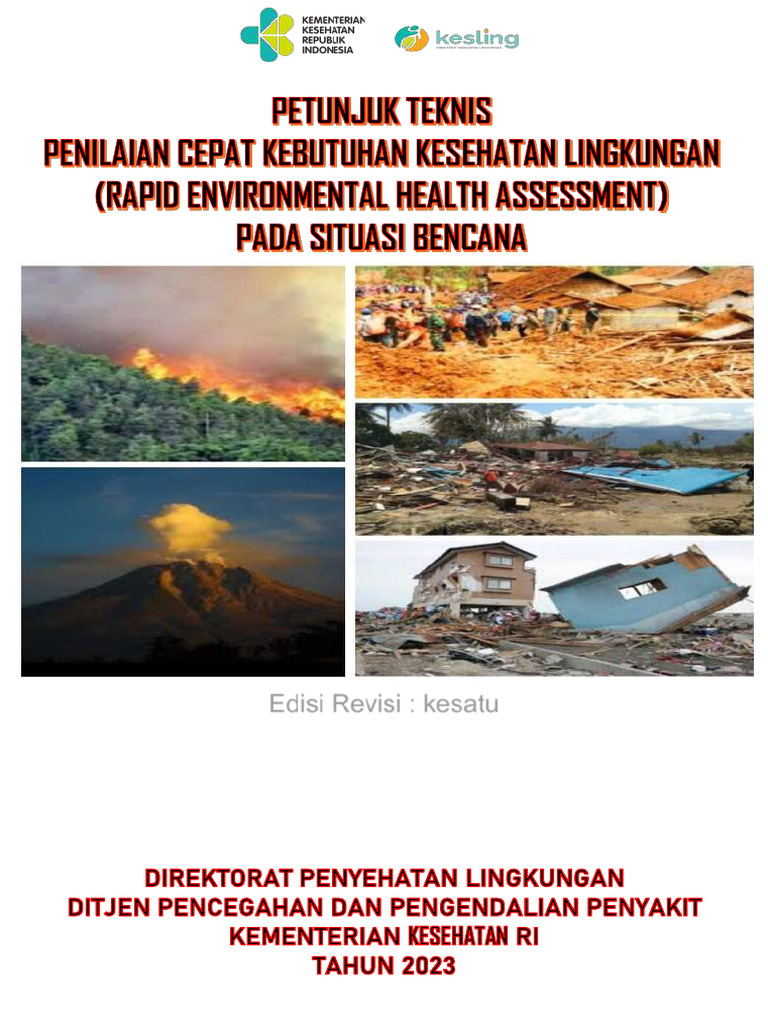 Juknis Penilaian Cepat Kebutuhan Kesling Bencana 2023 | PDF