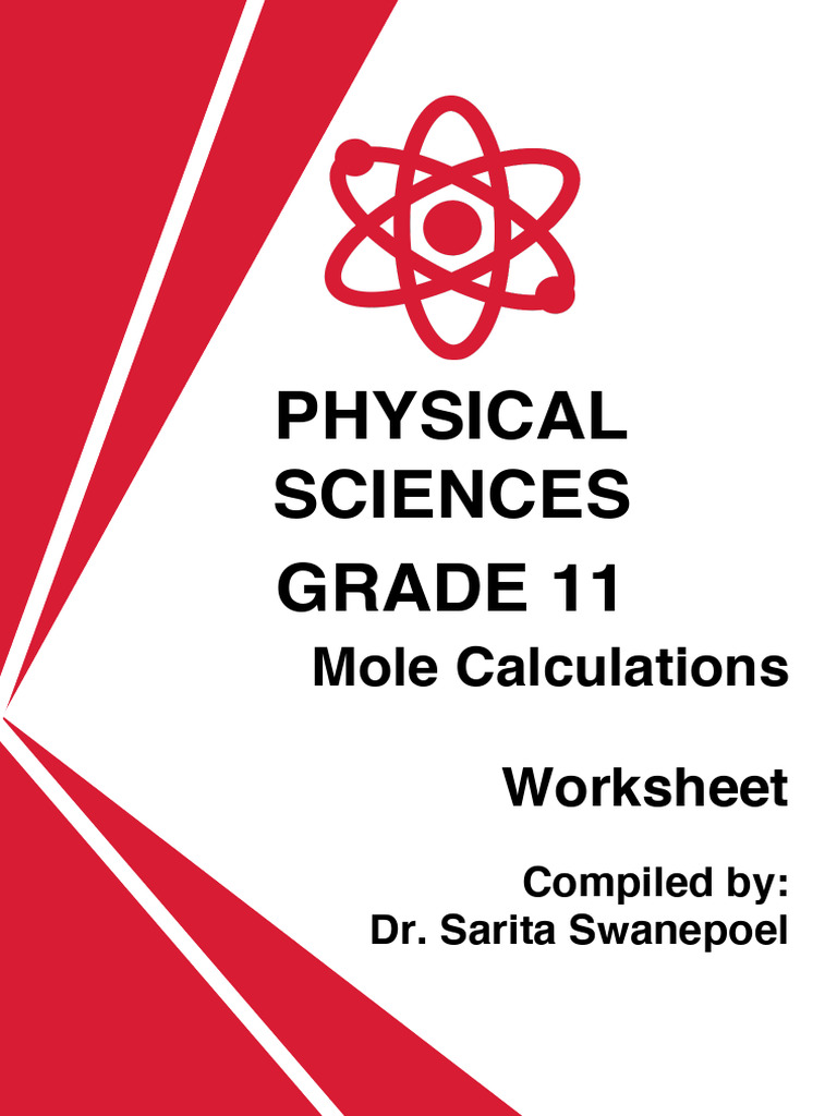 Mole Calculations Worksheet for Grade 11 | PDF | Mole (Unit) | Teaching ...