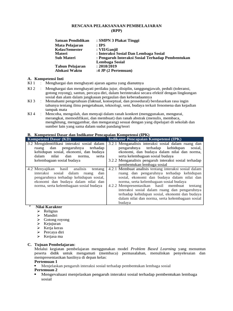 RPP 2 Revisi Sub 2 | PDF