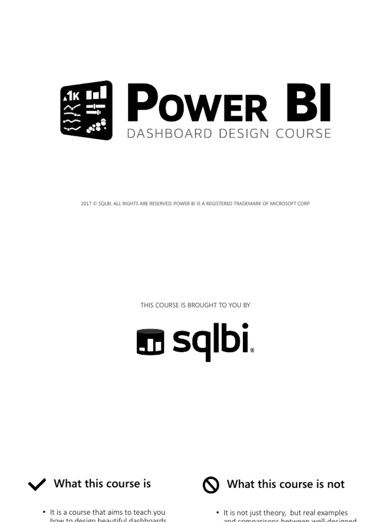 PowerBI Dashboard Design Course EndUser White | PDF