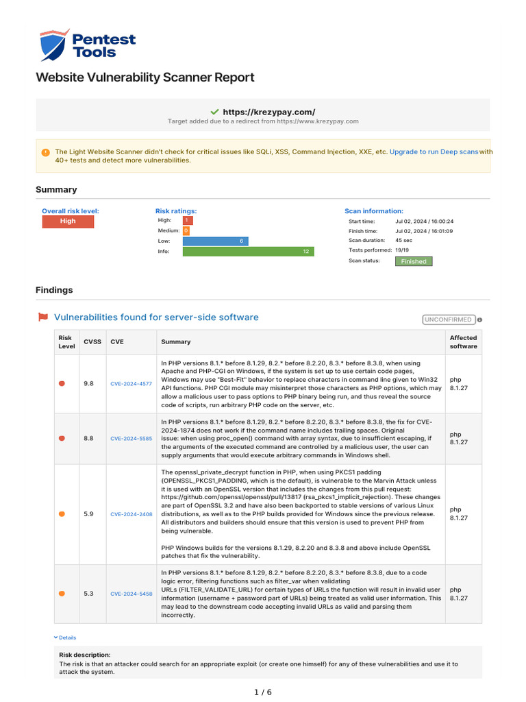 Web Security Report for Developers | PDF | Http Cookie | Php