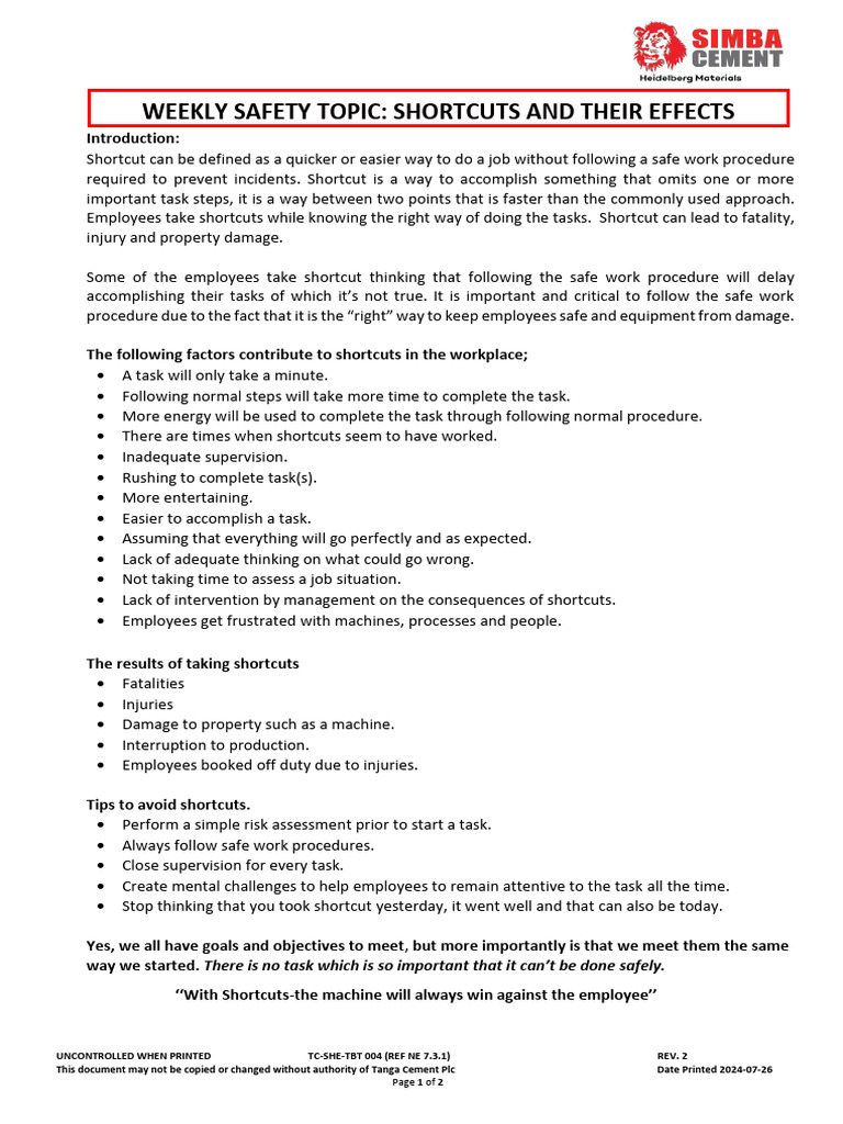 Shortcuts and Their Effects | PDF