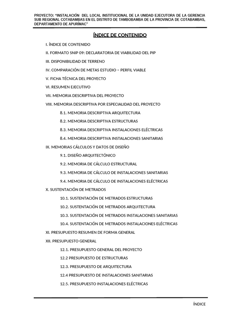 Índice de Contenido | PDF