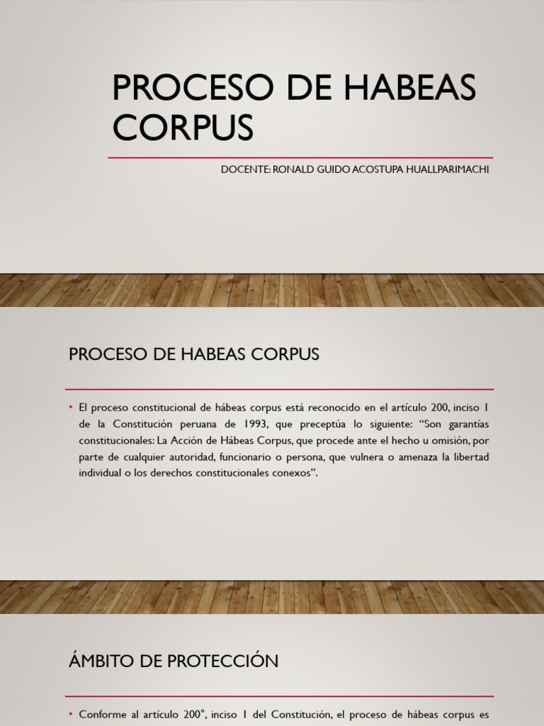 Proceso de Habeas Corpus | PDF