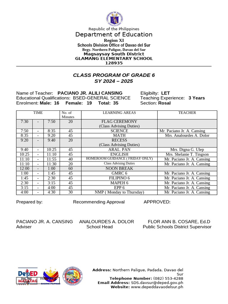 Class Program 6 | PDF
