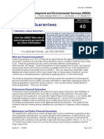 Financial Guarantees: Department of Development and Environmental Services (DDES)