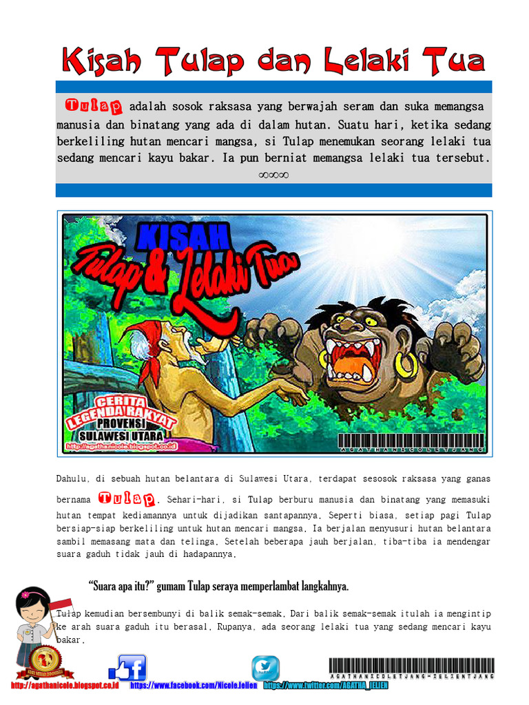 Legenda Sulawesi Utara - Kisah Tulap Dan Lelaki Tua | PDF