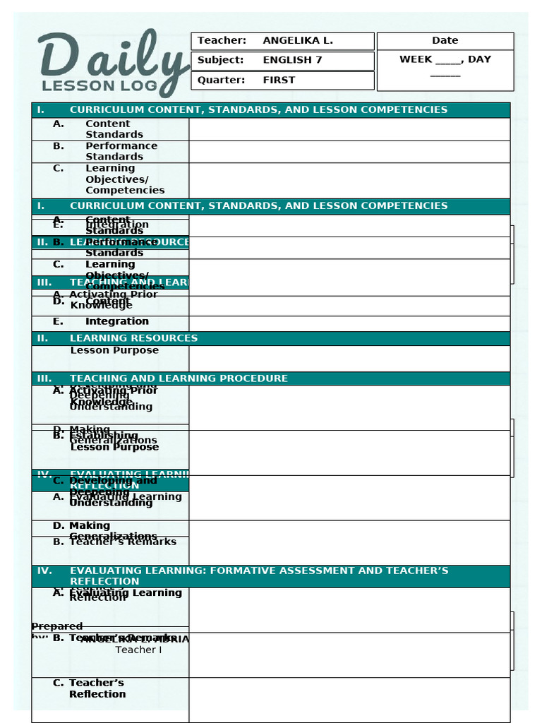 New DLL Template | PDF
