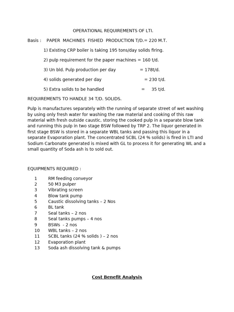 Operational Requirements of Lti | PDF