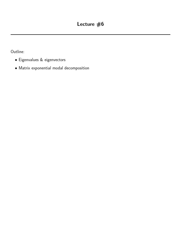 Lecture Notes 6 | PDF