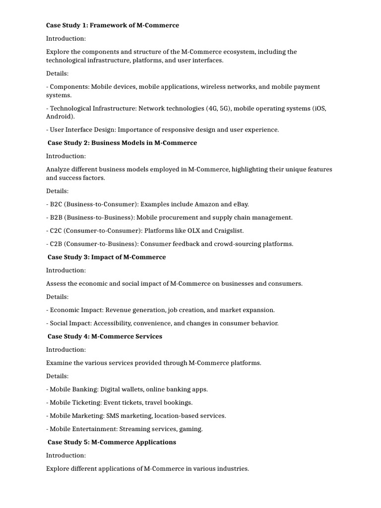 Case Study 1 Assignment Pdf