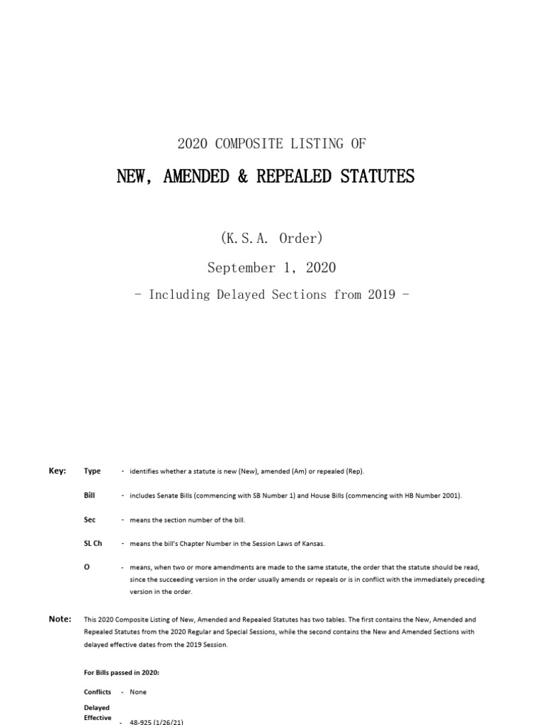 2020 Amends And Repeals Pdf
