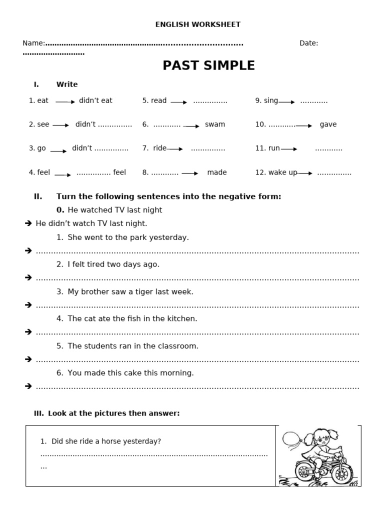 Past Simple - All Forms | PDF
