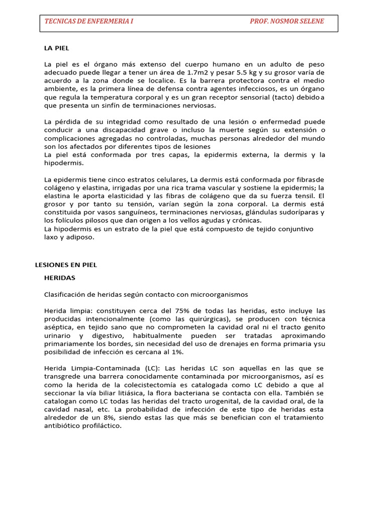 Tecnicas De Enfermeria I Pdf