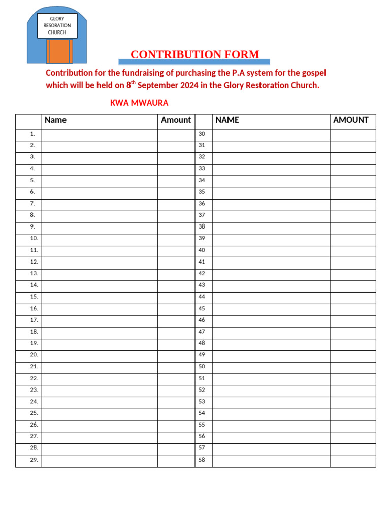 Fundraise PROFORMA | PDF
