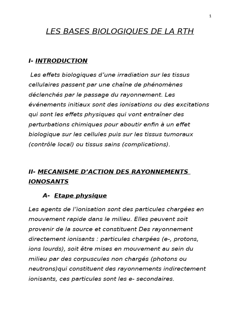 Base Bio de La RTH | PDF