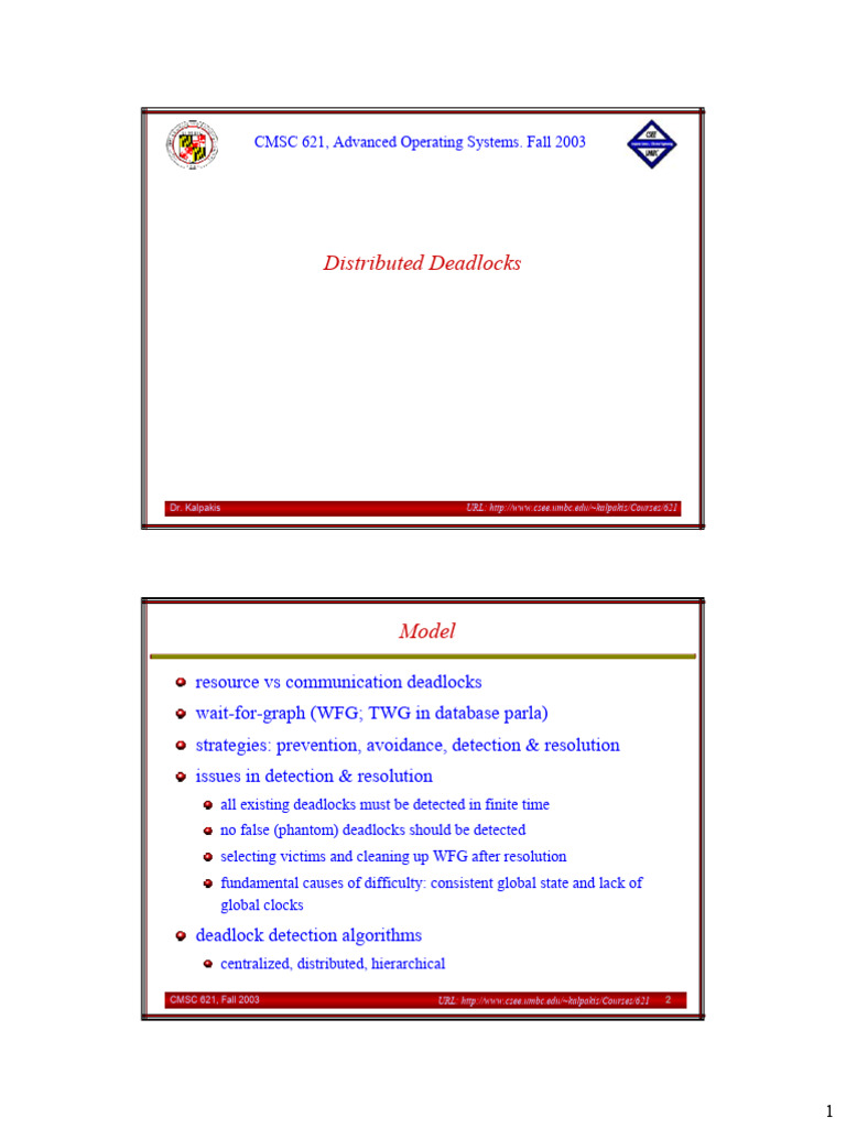 Distributed Deadlocks | PDF
