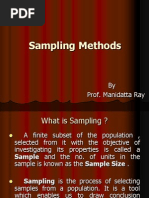 Sampling Methods: by Prof. Manidatta Ray