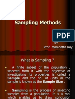 Sampling Methods: by Prof. Manidatta Ray