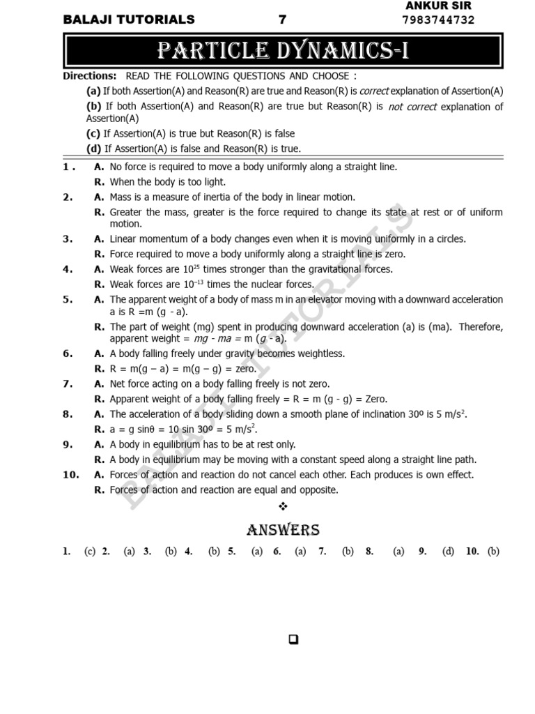 Assertion reasons 3 pdf