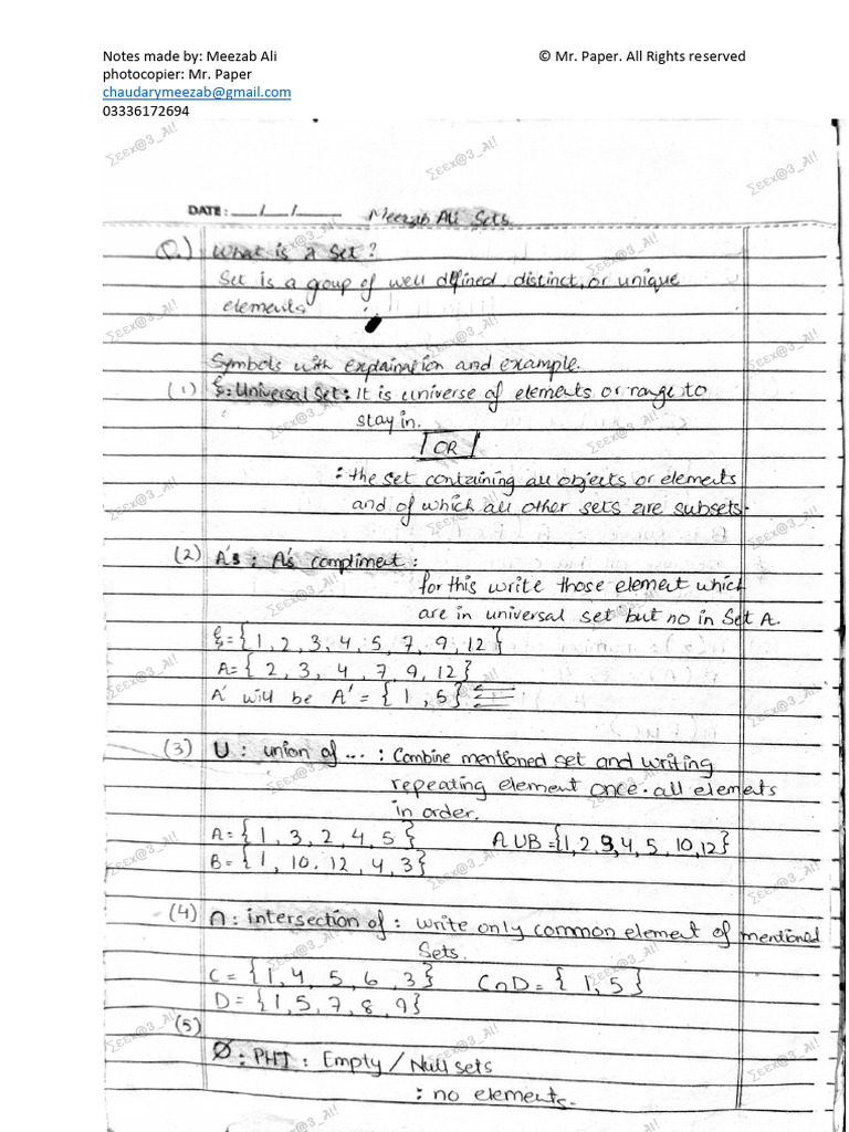 Sets mathematics notes word made by meezab pdf