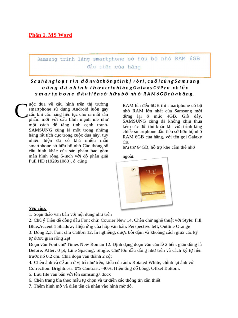 Ôn Tập KT 1 - Tháng 11 - 2022 | PDF