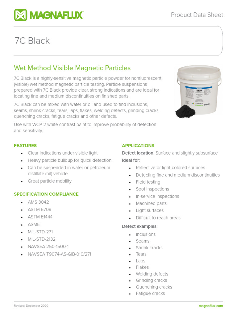 7C Black - Product Data Sheet - English | PDF