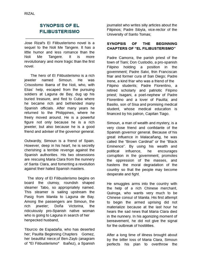 Rizal Finals 1 | PDF