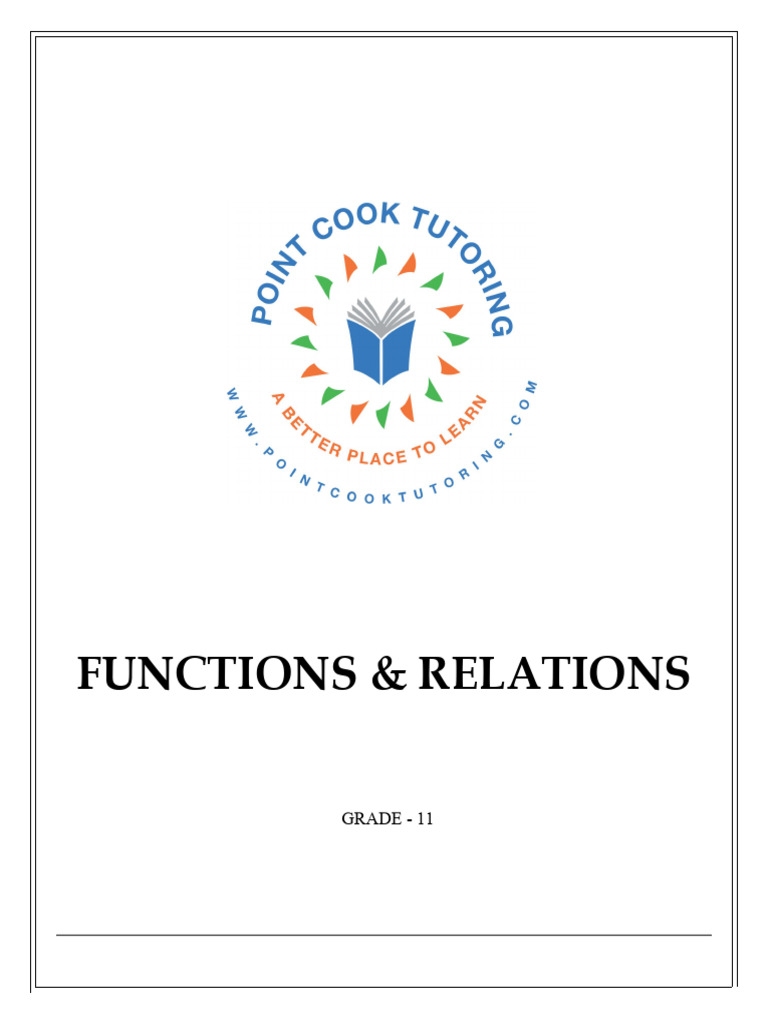 Functions and Relations for Grade 11 | PDF | Function (Mathematics ...