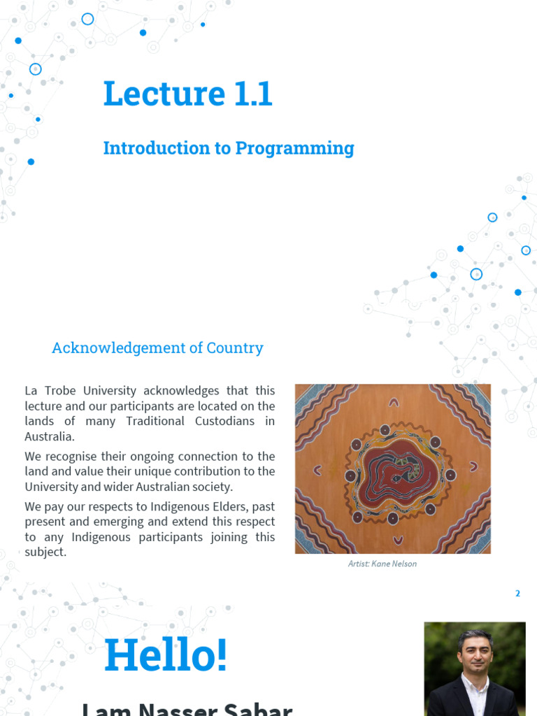 Lecture 1.1 - Introduction To Programming | PDF