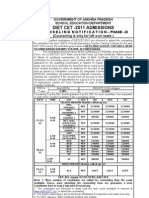 Notification For Admission-2011