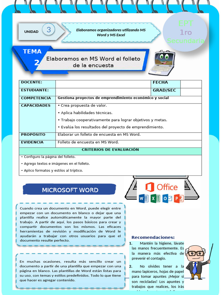 Resuelto Ficha de Actividad Ept 1°-Semana 2 | PDF