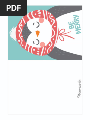 free-printable-christmas-card-be-merry-penguin-in-hat
