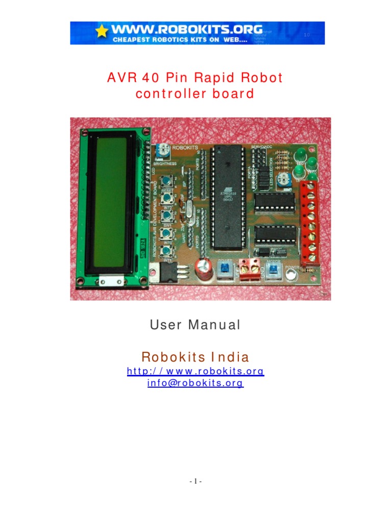 AVR 40 Pin Rapid Robot Controller Board | PDF