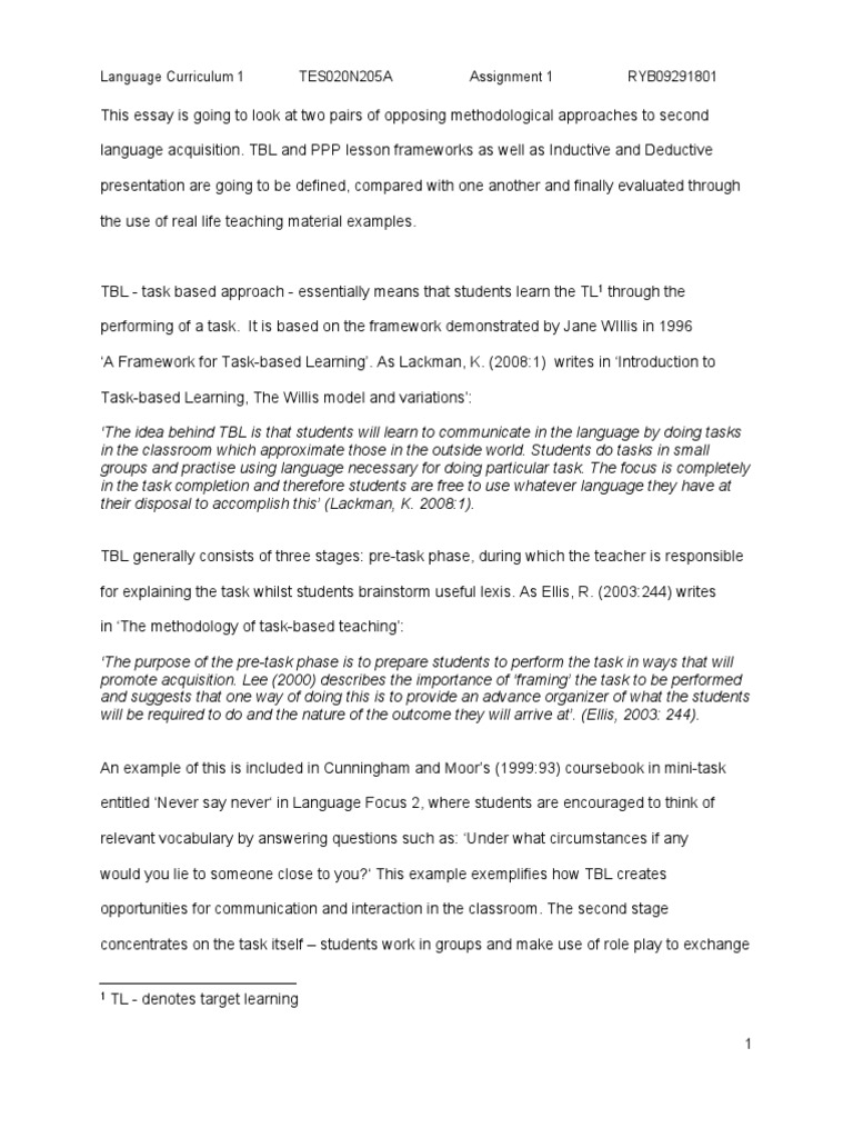 A Framework For Task Based Learning Willis Pdf Files