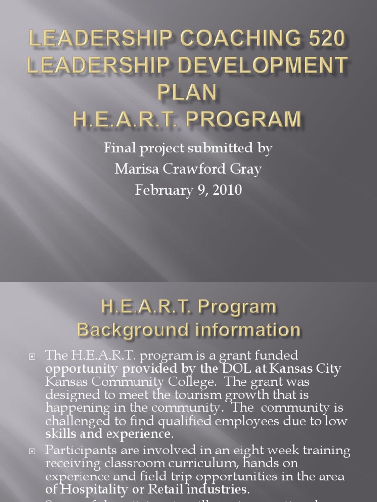 Leadership in H.E.A.R.T. Program Kansas | PDF | Leadership | Volunteering