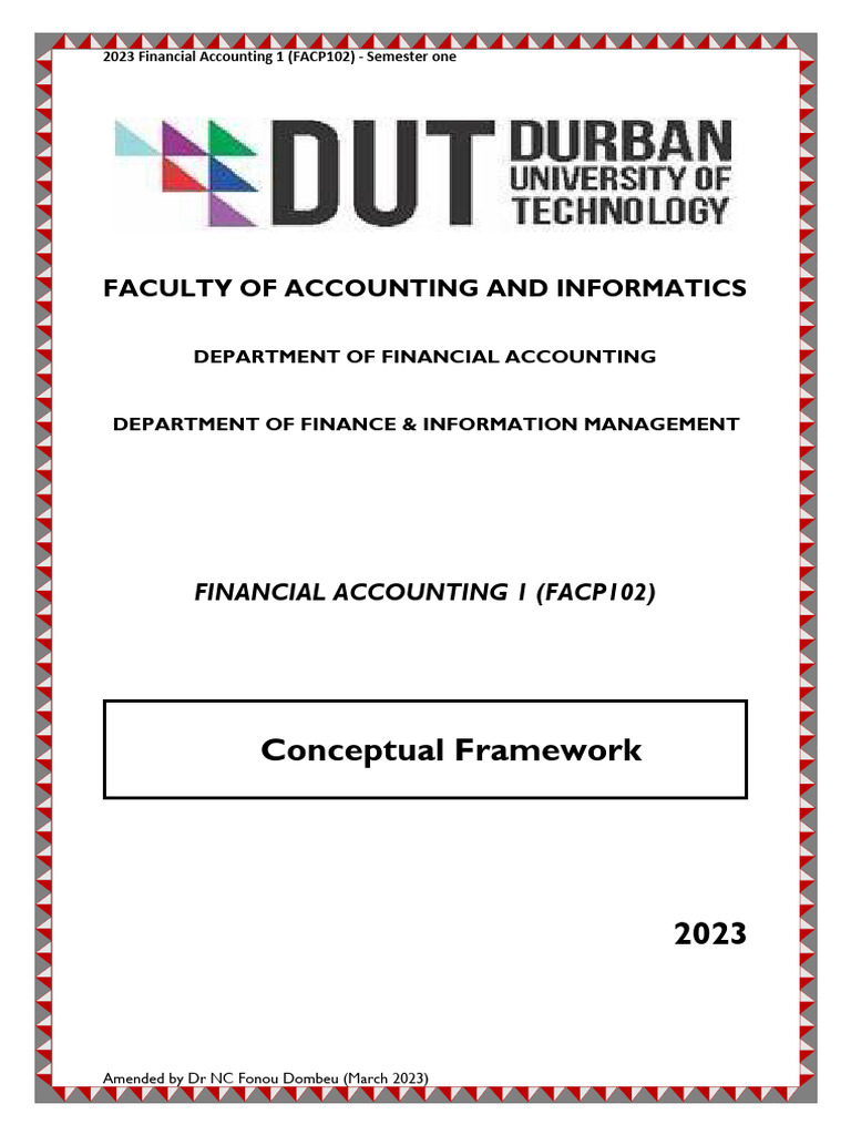 2023 - FACP102 - Conceptual Framework Guide | PDF