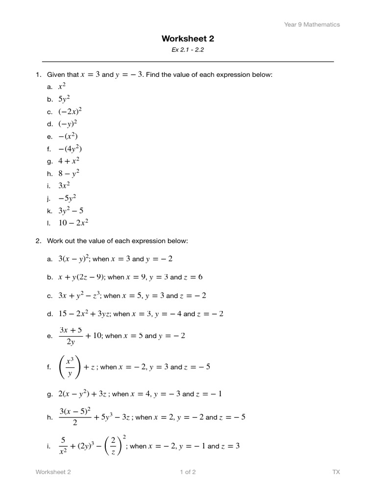 Worksheet 2 ex2 1 to 2 2 pdf
