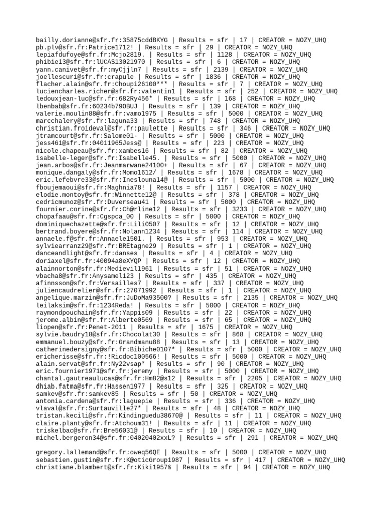 SFR EMAIL ADDRESS visual data 6