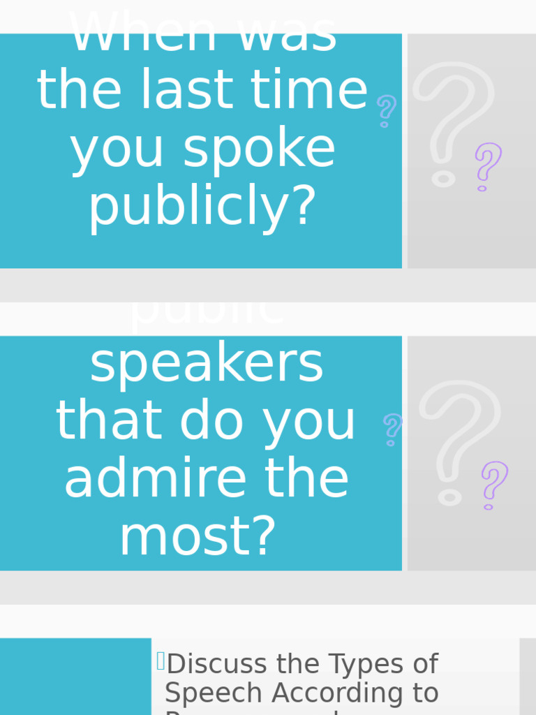 Lesson 9 Types of Speech According To Purpose | PDF