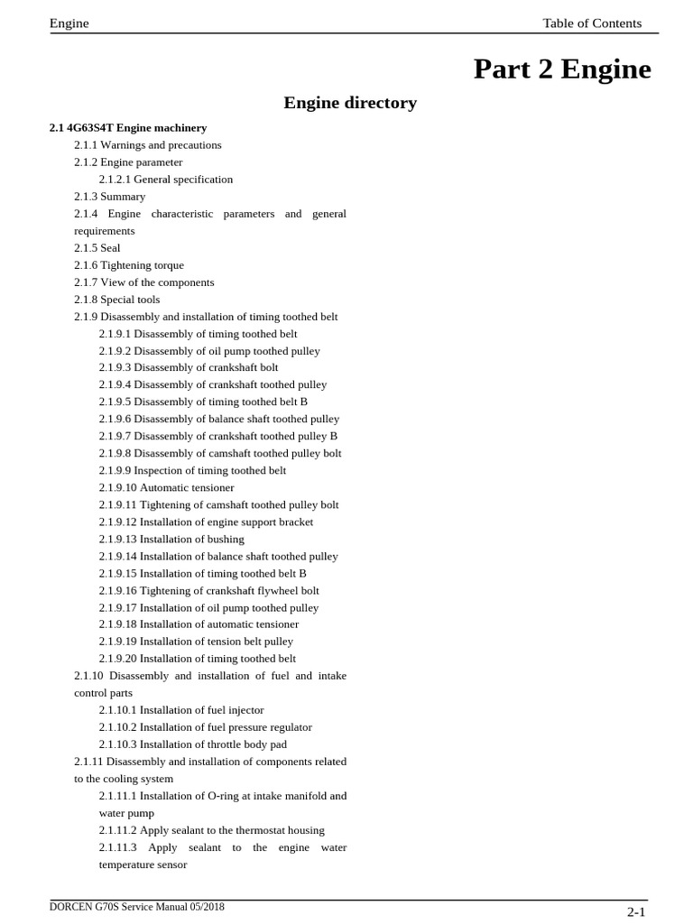 2.00 Engine Directory | PDF