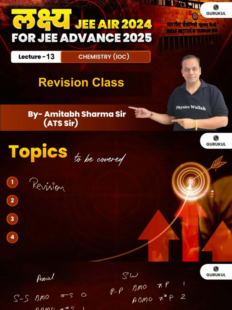 Revision Class 13 - Class Notes - Lakshya JEE AIR Recorded 2025 | PDF
