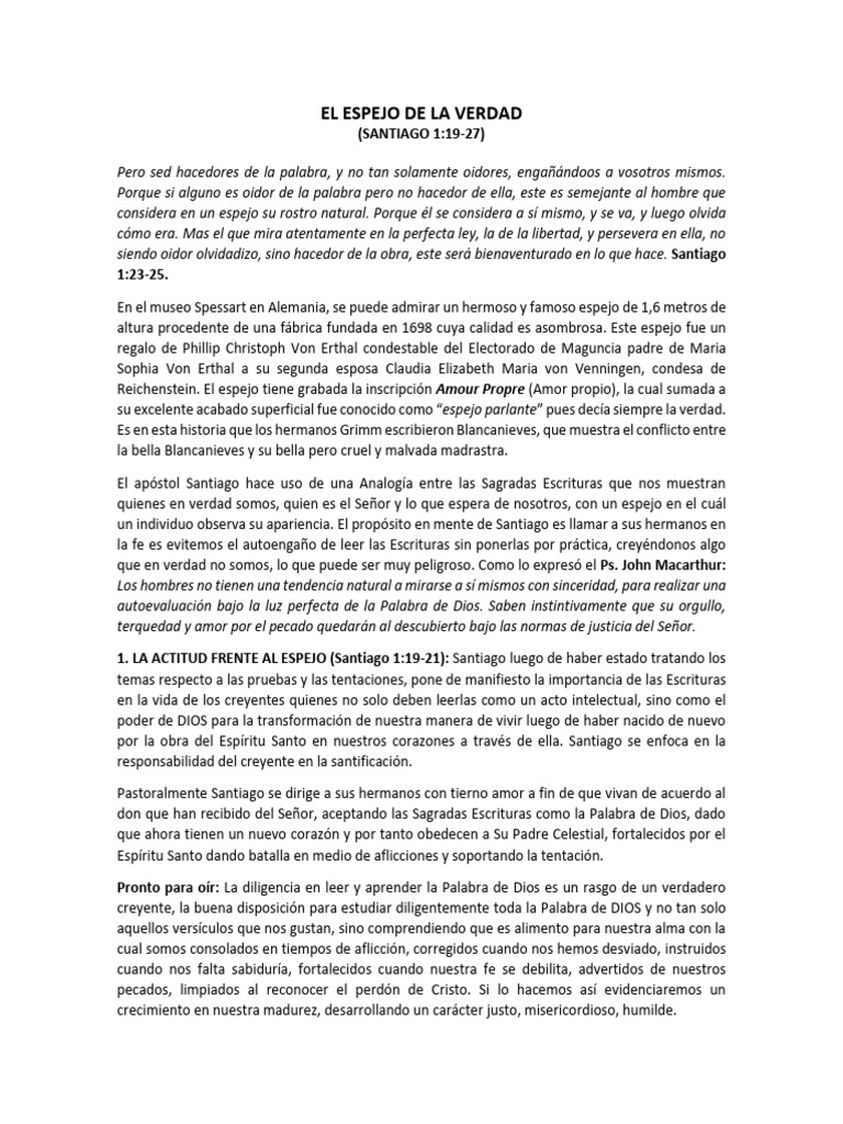 El Espejo de La Verdad | PDF