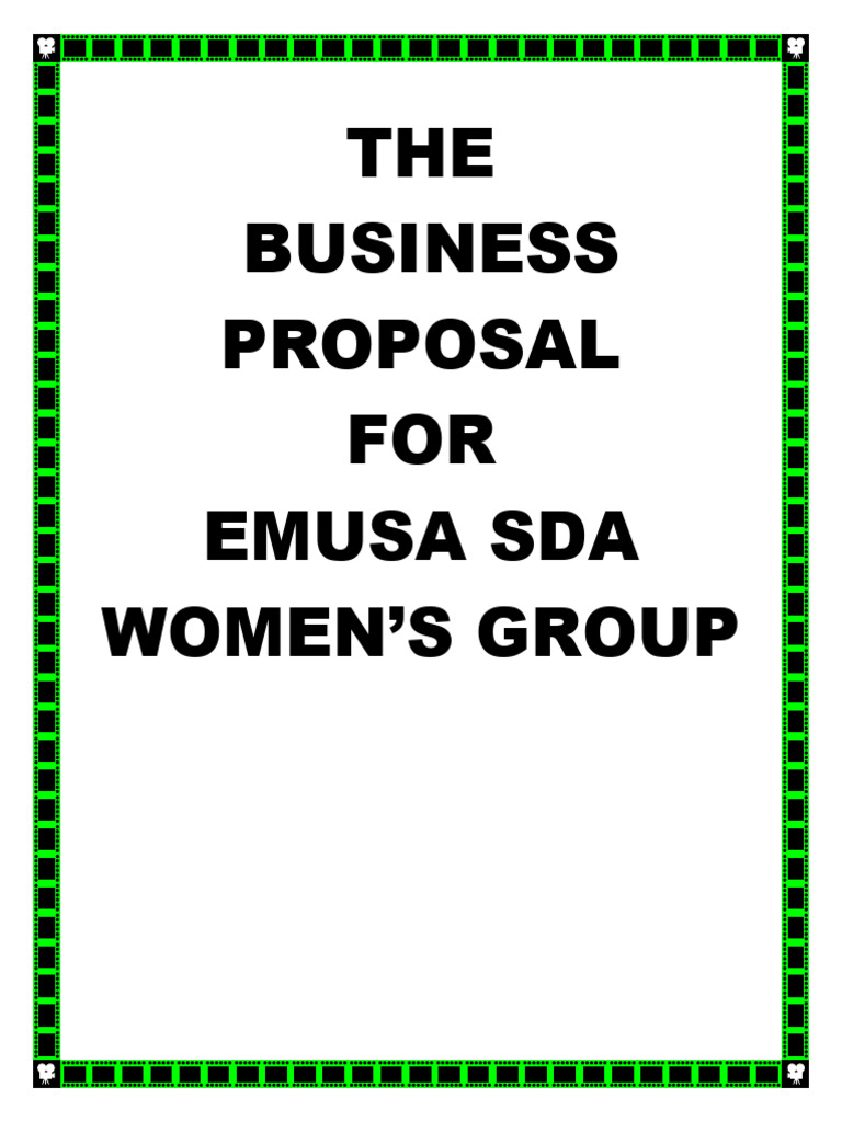 EMUSA SDA Women's Group Poultry Proposal | PDF | Poultry Farming | Poultry