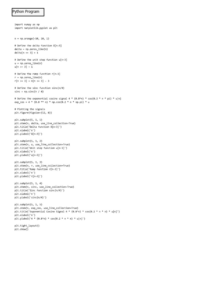 Python Program | PDF