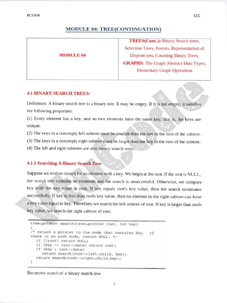 BCS304 Mod 4 | PDF