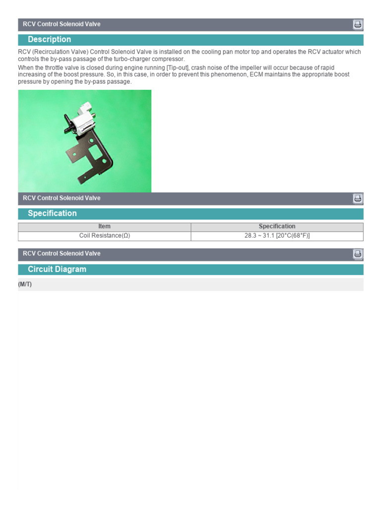 RCV Control Solenoid Valve Overview | PDF | Electrical Connector ...