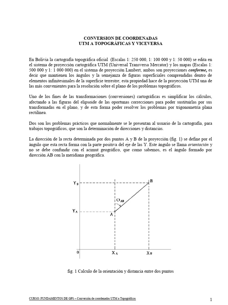 Convertir Coordenadas Utm A Topográficas y Viceversa | PDF
